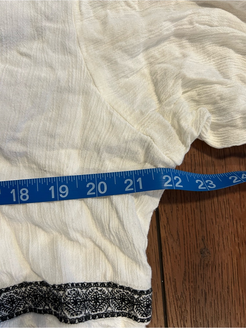 Old Navy White Bohemian-Style Babydoll Dress with Black Embroidered Trim Sz XL - Picture 3 of 7